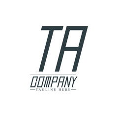 Initial Letter TA Design Logo Template