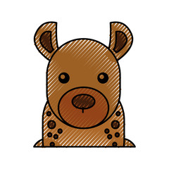 cute cartoon hyena wild animal image vector illustration
