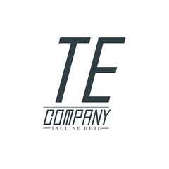 Initial Letter TE Design Logo Template