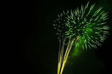 Green firework. Amazing fireworks, fireworks 2017, fireworks background, fireworks event, Fireworks...
