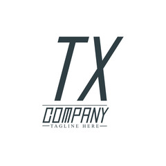 Initial Letter TX Design Logo Template