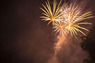 Yellow firework. Amazing fireworks, fireworks 2017, fireworks background, fireworks event, Fireworks Festival, firework, fireworks isolated, fireworks night, beautiful, colorful. Celebration symbol. 