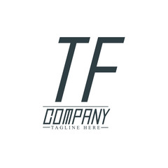 Initial Letter TF Design Logo Template