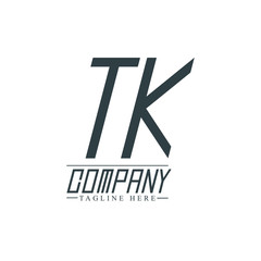 Initial Letter TK Design Logo Template