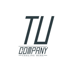 Initial Letter TU Design Logo Template