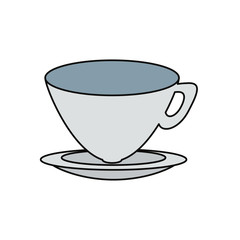 coffee mug icon over white background colorful design vector illustration