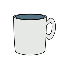 coffee mug icon over white background colorful design vector illustration