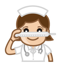 Female Doctor Looking Thermometer