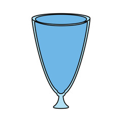 glass cup icon over white background vector illustration