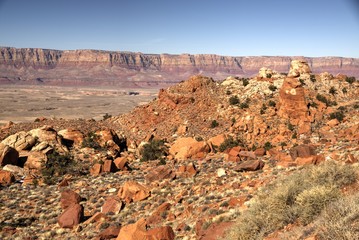 Sandstone and Cliffs Above the Colorado River Valley