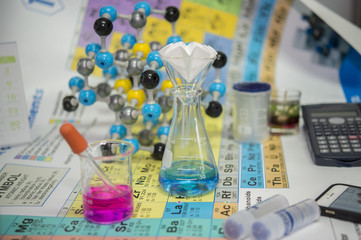 Scientists are folding filter paper for use in chemical filtration, Capillary tubes