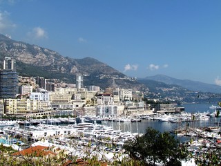 View from the Prince's Palace of Monaco, Fontvielle district