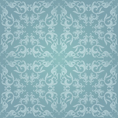 Seamless abstract blue pattern with gradient. Vector illustration