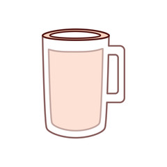 coffee mug icon over white background colorful design vector illustration