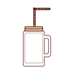 glass jar icon over white background vector illustration