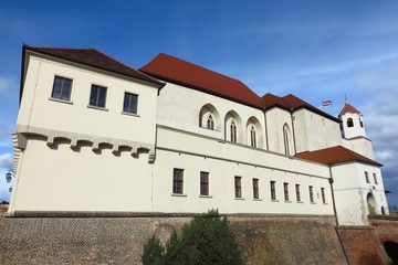 Spilberk Castle in Brno, Southern Moravia, Czech Republic exterior on sunny day