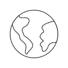 globe world earth map connection digital icon vector illustration
