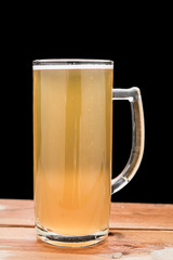 glass of beer on the table