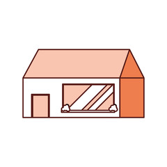 house icon over white background colorful design vector illustration