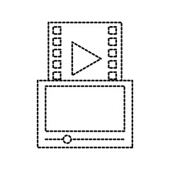 tablet movie player dgital technology online vector illustration