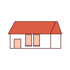 house icon over white background colorful design vector illustration