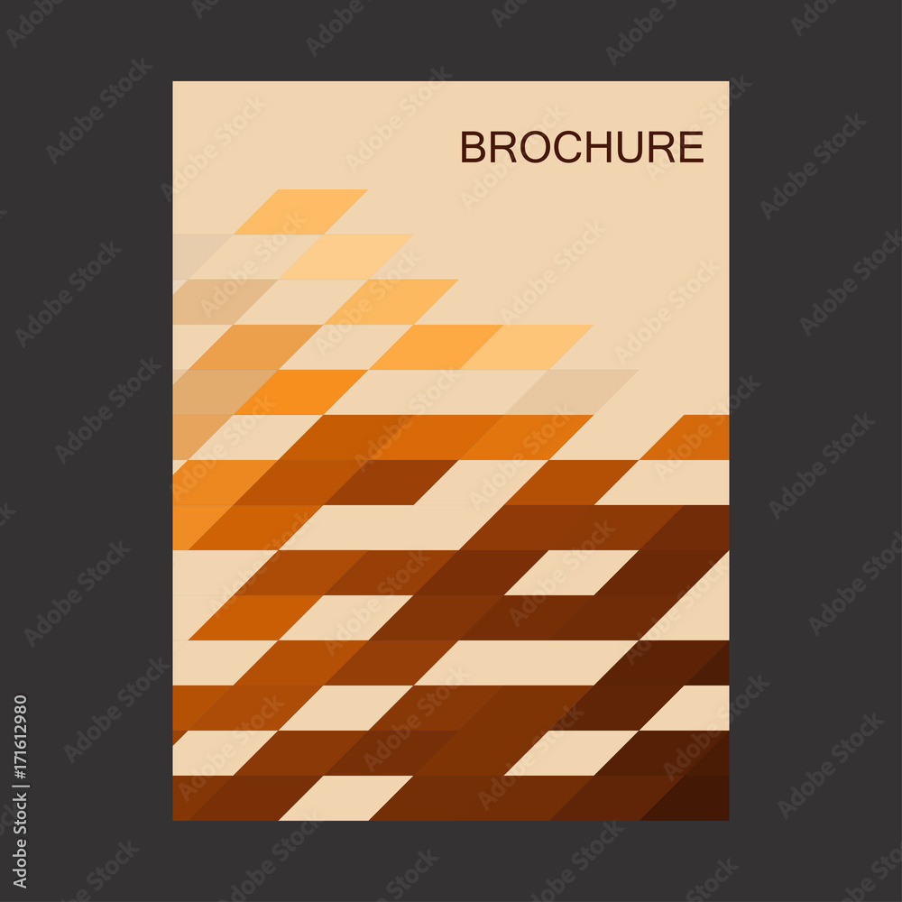 Poster brochure. cover of the booklet. leaflet design template-style mosaics. vector illustration.