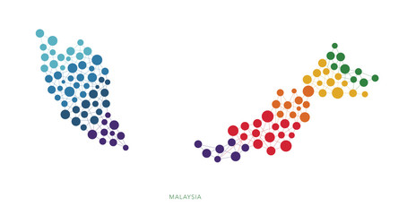 dotted texture Malaysia vector background