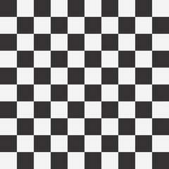 Chess board seamless pattern. Black and white squares. Checkered background. Vector illustration.