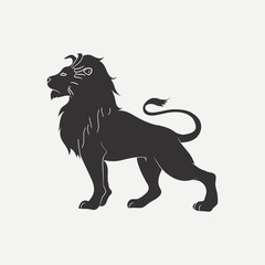 Lion icon. Logo template. Vector illustration.