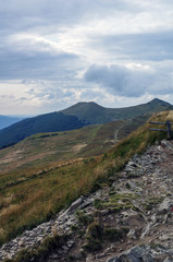 Bieszczady National Park. Carpathian mountains landscape. 