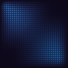 Pixel mosaic background. Blue squares. Digital backdrop. Vector illustration.