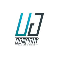 Initial Letter UJ Design Logo Template