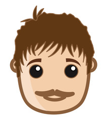 Smiling Cartoon Man Face