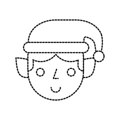 christmas elf cartoon character santa helper vector Illustration
