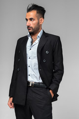 handsome man in a studio