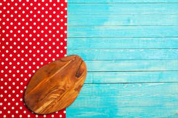 Empty plate on wooden table