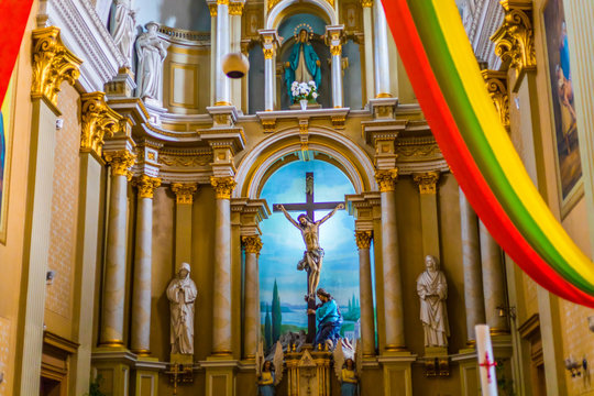 Joniskis Sant Church of the Assumption of the Virgin Mary. Lithuania. The interior