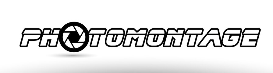 photomontage photography camera aperture text concept logo icon design