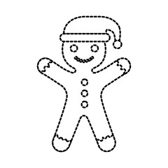gingerman homemade christmas gingerbread cookie style vector illustration