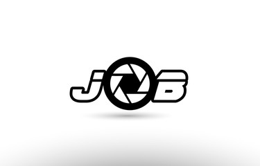 job photography camera aperture text concept logo icon design
