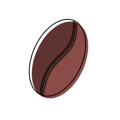 coffee bean icon over white background colorful design vector illustration
