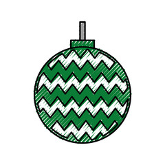 Obraz premium christmas ball decoration ornament image vector illustration