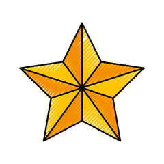 christmas star ornament celebration decoration vector illustration