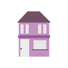 house icon over white background colorful design vector illustration