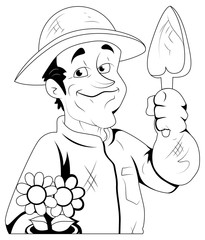Gardener - Vector Illustration