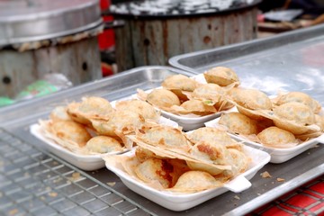 Coconut milk mix sugar and flour