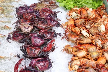 Fresh crab at the market