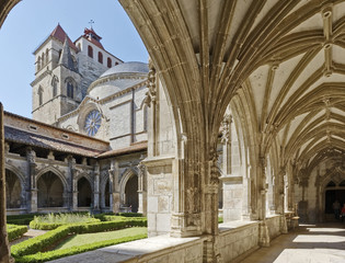 Cloître et cathédrale Saint-Etienne à Cahors - obrazy, fototapety, plakaty