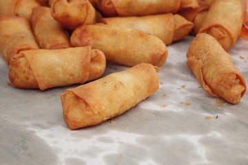 spring rolls at street food