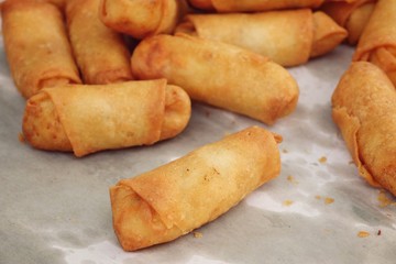 spring rolls at street food